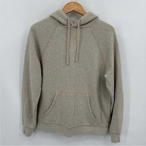 Everlane Track Hoodie in Light Tan Hooded Kangaroo Pocket Size Large
